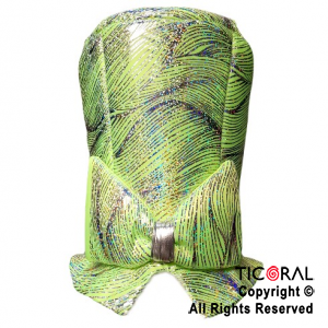 SOMBRERO GALERA TORNASOLADA CON MO�O VERDE MANZANA x 1